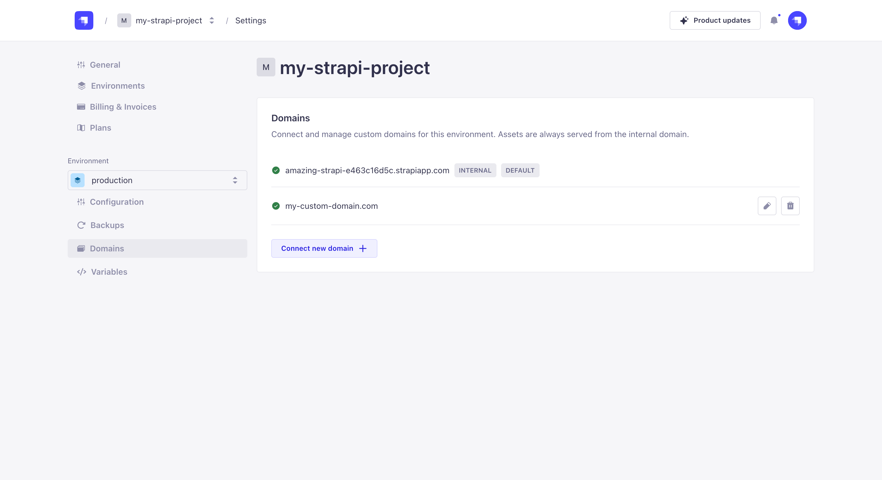 Project domains